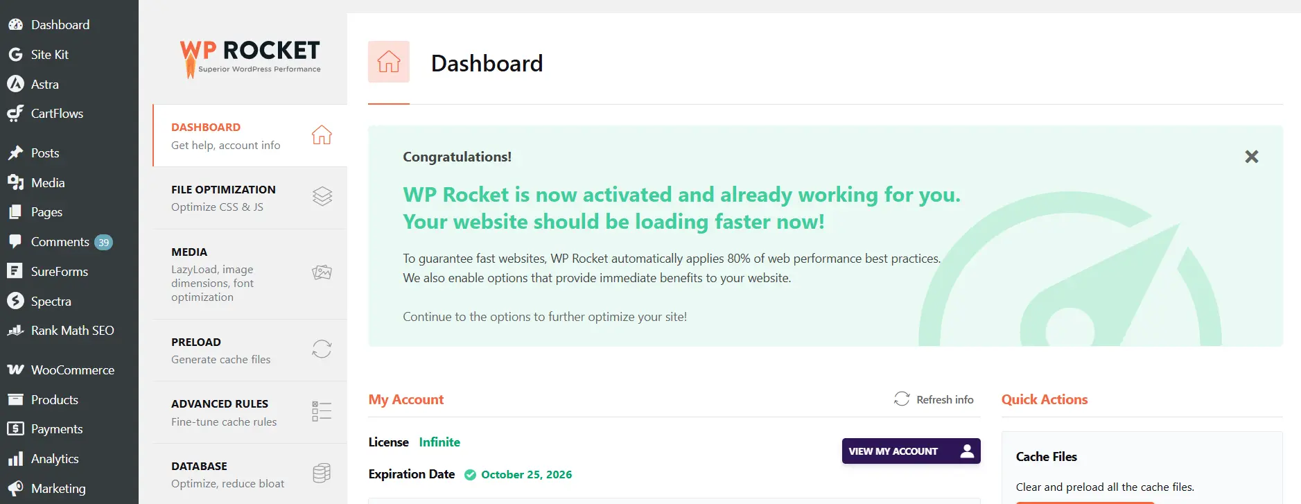 WP Rocket Premium Plugin With 100 Genuine License Key